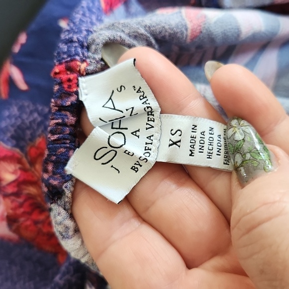 Sophia Vergara Sweetheart Midi Dress Size Small Floral - Picture 7 of 9